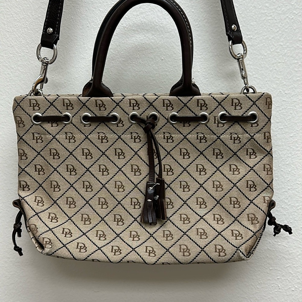 Authentic Dooney and Bourke canvas shoulder bag